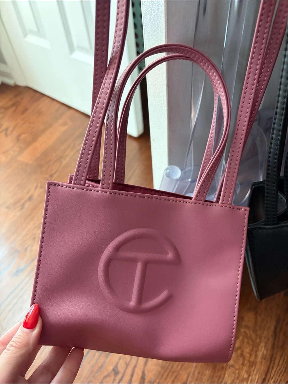 Telfar small purse in Corned Beef (mauve/pink)